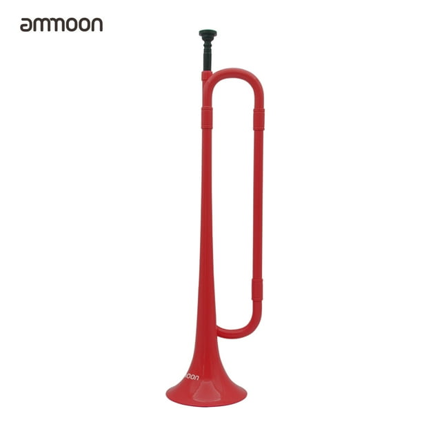 ammoon Bugle B Flat Trumpet with Mouthpiece for Band School Student Black 
